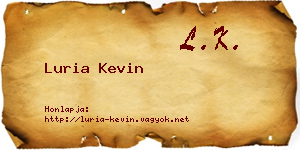 Luria Kevin névjegykártya